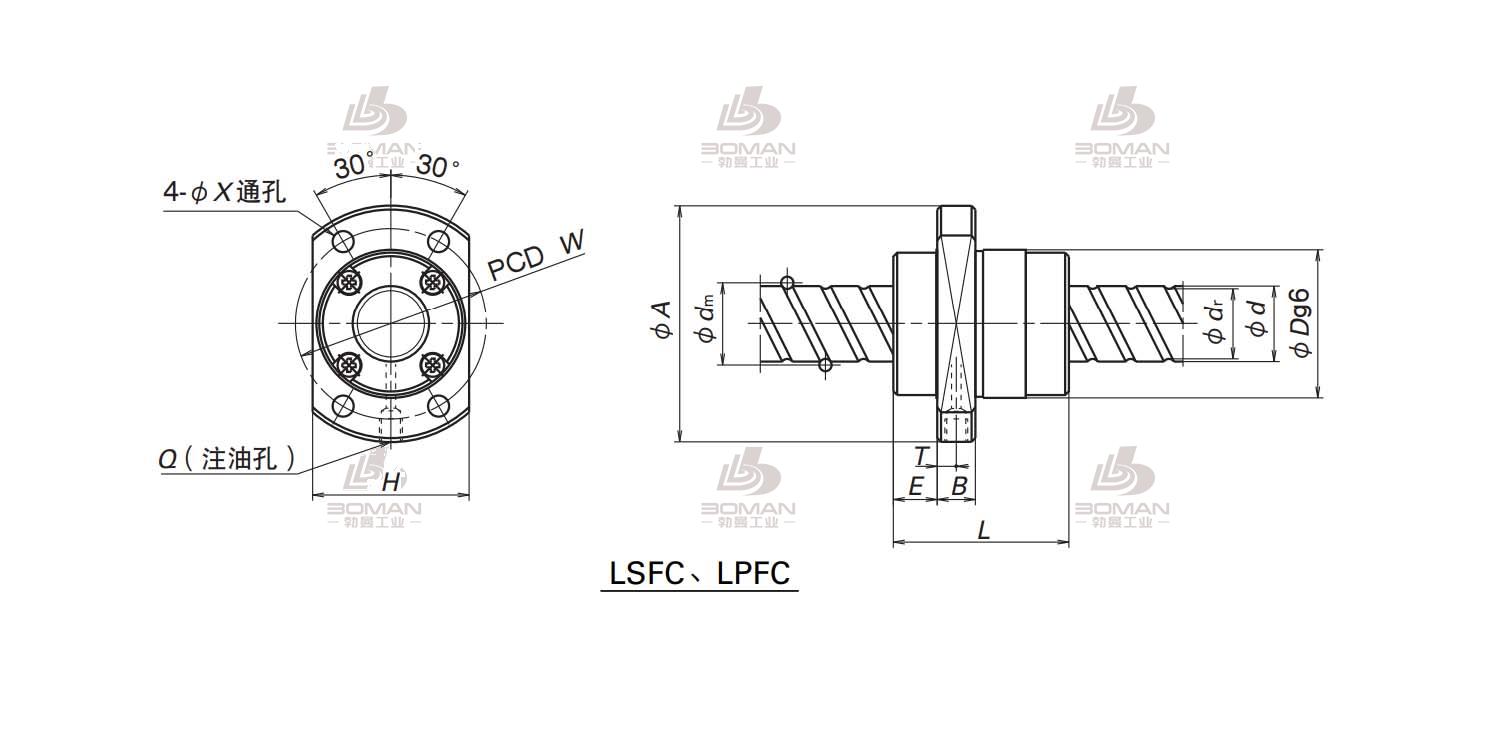 LSFC3232-3-LPFC滚珠丝杠