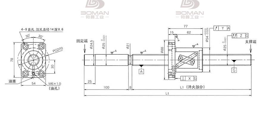 KURODA GG2525AS-BALR-1020A 黑田丝杆上海代理商