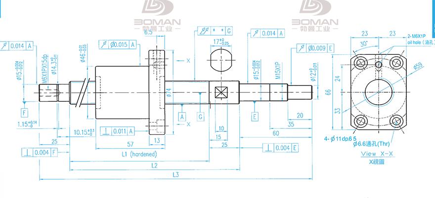 TBI XSVR02010B1DGC5-999-P1 tbi丝杆型号与精度说明
